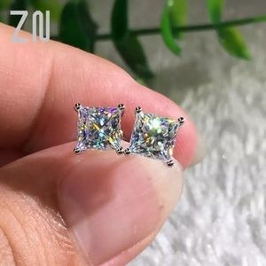NEW 925 Silver Square ⚡️ Sparkle Earrings